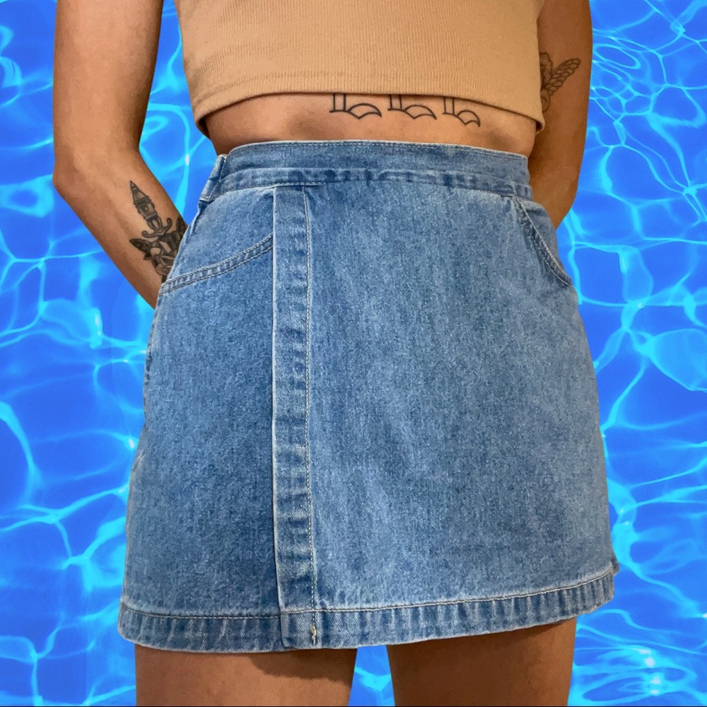 VINTAGE PARIS BLUES DENIM SKORT